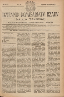 Dziennik Komisarjatu Rządu na M. St. Warszawę.R.3, № 46 (25 lutego 1922) = № 378