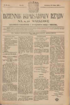 Dziennik Komisarjatu Rządu na M. St. Warszawę.R.3, № 48 (28 lutego 1922) = № 380