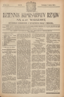 Dziennik Komisarjatu Rządu na M. St. Warszawę.R.3, № 52 (4 marca 1922) = № 384