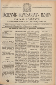 Dziennik Komisarjatu Rządu na M. St. Warszawę.R.3, № 62 (16 marca 1922) = № 394