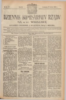 Dziennik Komisarjatu Rządu na M. St. Warszawę.R.3, № 64 (18 marca 1922) = № 396