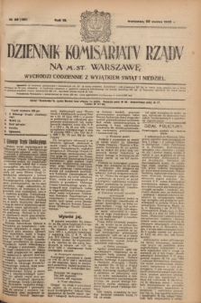 Dziennik Komisarjatu Rządu na M. St. Warszawę.R.3, № 68 (23 marca 1922) = № 400