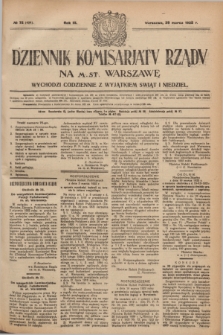 Dziennik Komisarjatu Rządu na M. St. Warszawę.R.3, № 72 (29 marca 1922) = № 404