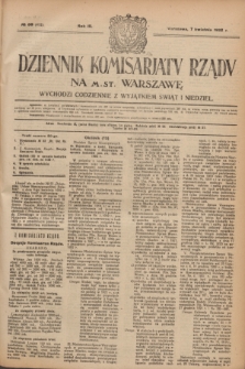 Dziennik Komisarjatu Rządu na M. St. Warszawę.R.3, № 80 (7 kwietnia 1922) = № 412