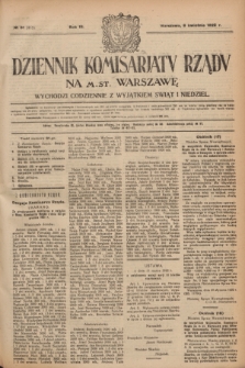 Dziennik Komisarjatu Rządu na M. St. Warszawę.R.3, № 81 (8 kwietnia 1922) = № 413