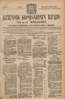 Dziennik Komisarjatu Rządu na M. St. Warszawę.R.3, № 82 (10 kwietnia 1922) = № 414