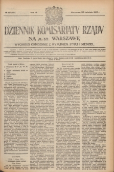 Dziennik Komisarjatu Rządu na M. St. Warszawę.R.3, № 88 (20 kwietnia 1922) = № 420