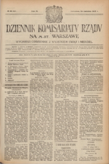 Dziennik Komisarjatu Rządu na M. St. Warszawę.R.3, № 91 (24 kwietnia 1922) = № 423