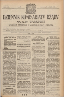 Dziennik Komisarjatu Rządu na M. St. Warszawę.R.3, № 93 (26 kwietnia 1922) = № 425