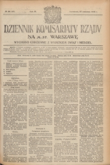 Dziennik Komisarjatu Rządu na M. St. Warszawę.R.3, № 94 (27 kwietnia 1922) = № 426