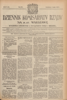 Dziennik Komisarjatu Rządu na M. St. Warszawę.R.3, № 97 (1 maja 1922) = № 429