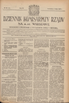 Dziennik Komisarjatu Rządu na M. St. Warszawę.R.3, № 98 (2 maja 1922) = № 430