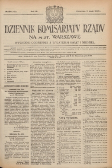 Dziennik Komisarjatu Rządu na M. St. Warszawę.R.3, № 104 (11 maja 1922) = № 436