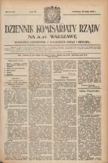 Dziennik Komisarjatu Rządu na M. St. Warszawę.R.3, № 111 (19 maja 1922) = № 443