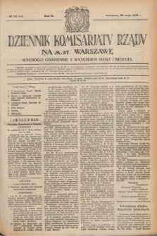 Dziennik Komisarjatu Rządu na M. St. Warszawę.R.3, № 112 (20 maja 1922) = № 444