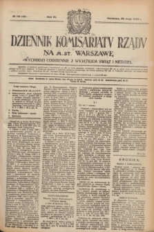 Dziennik Komisarjatu Rządu na M. St. Warszawę.R.3, № 116 (26 maja 1922) = № 448