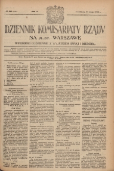 Dziennik Komisarjatu Rządu na M. St. Warszawę.R.3, № 120 (31 maja 1922) = № 452
