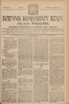 Dziennik Komisarjatu Rządu na M. St. Warszawę.R.3, № 121 (1 czerwca 1922) = № 453