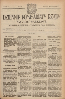 Dziennik Komisarjatu Rządu na M. St. Warszawę.R.3, № 122 (2 czerwca 1922) = № 454