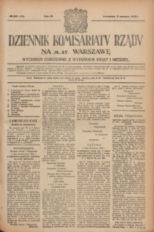 Dziennik Komisarjatu Rządu na M. St. Warszawę.R.3, № 126 (8 czerwca 1922) = № 458