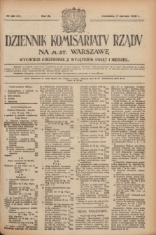 Dziennik Komisarjatu Rządu na M. St. Warszawę.R.3, № 133 (17 czerwca 1922) = № 465