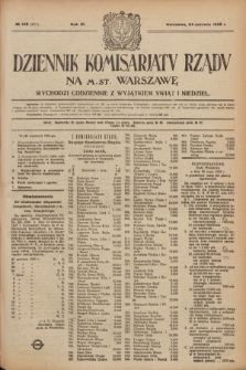 Dziennik Komisarjatu Rządu na M. St. Warszawę.R.3, № 139 (24 czerwca 1922) = № 471