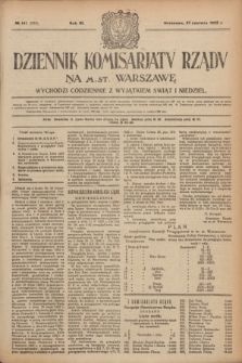 Dziennik Komisarjatu Rządu na M. St. Warszawę.R.3, № 141 (27 czerwca 1922) = № 473