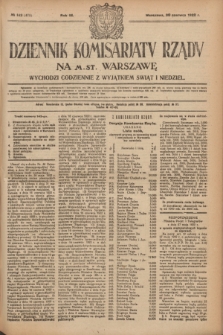 Dziennik Komisarjatu Rządu na M. St. Warszawę.R.3, № 143 (30 czerwca 1922) = № 475