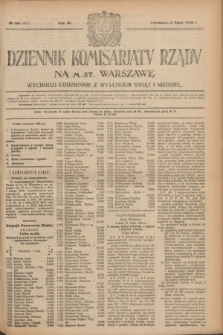 Dziennik Komisarjatu Rządu na M. St. Warszawę.R.3, № 145 (3 lipca 1922) = № 477