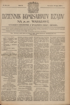 Dziennik Komisarjatu Rządu na M. St. Warszawę.R.3, № 153 (12 lipca 1922) = № 485