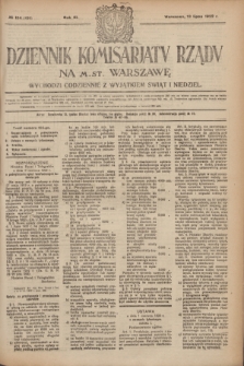 Dziennik Komisarjatu Rządu na M. St. Warszawę.R.3, № 154 (13 lipca 1922) = № 486
