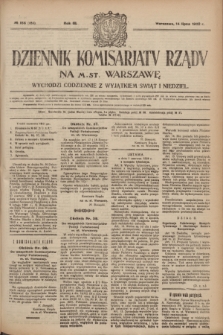 Dziennik Komisarjatu Rządu na M. St. Warszawę.R.3, № 155 (14 lipca 1922) = № 486