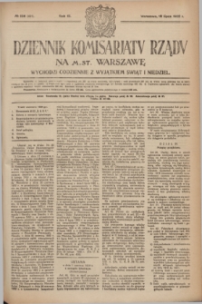 Dziennik Komisarjatu Rządu na M. St. Warszawę.R.3, № 159 (19 lipca 1922) = № 491