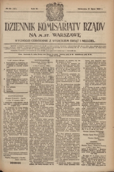 Dziennik Komisarjatu Rządu na M. St. Warszawę.R.3, № 161 (21 lipca 1922) = № 493