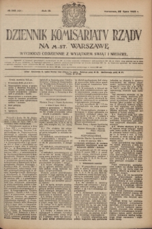 Dziennik Komisarjatu Rządu na M. St. Warszawę.R.3, № 162 (22 lipca 1922) = № 494