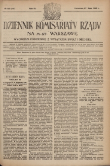 Dziennik Komisarjatu Rządu na M. St. Warszawę.R.3, № 166 (27 lipca 1922) = № 498
