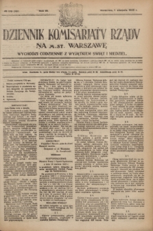 Dziennik Komisarjatu Rządu na M. St. Warszawę.R.3, № 170 (1 sierpnia 1922) = № 502