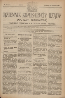 Dziennik Komisarjatu Rządu na M. St. Warszawę.R.3, № 174 (5 sierpnia 1922) = № 506