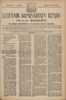 Dziennik Komisarjatu Rządu na M. St. Warszawę.R.3, № 176 (8 sierpnia 1922) = № 508