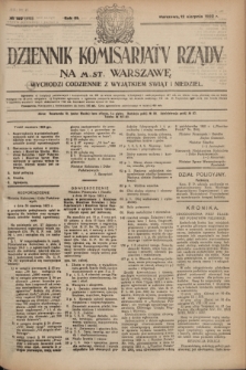 Dziennik Komisarjatu Rządu na M. St. Warszawę.R.3, № 180 (12 sierpnia 1922) = № 512