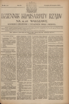 Dziennik Komisarjatu Rządu na M. St. Warszawę.R.3, № 187 (22 sierpnia 1922) = № 519