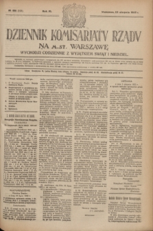Dziennik Komisarjatu Rządu na M. St. Warszawę.R.3, № 188 (23 sierpnia 1922) = № 520