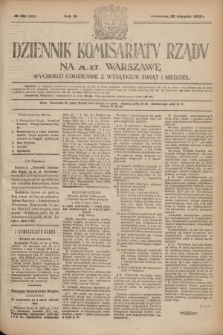 Dziennik Komisarjatu Rządu na M. St. Warszawę.R.3, № 192 (28 sierpnia 1922) = № 524