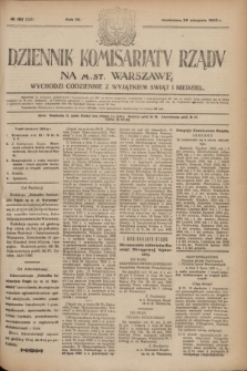 Dziennik Komisarjatu Rządu na M. St. Warszawę.R.3, № 193 (29 sierpnia 1922) = № 525