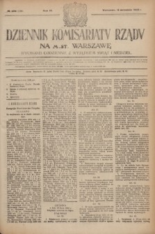Dziennik Komisarjatu Rządu na M. St. Warszawę.R.3, № 206 (14 września 1922) = № 538