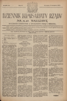 Dziennik Komisarjatu Rządu na M. St. Warszawę.R.3, № 207 (15 września 1922) = № 539