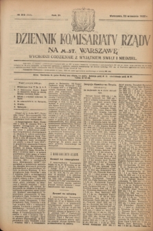 Dziennik Komisarjatu Rządu na M. St. Warszawę.R.3, № 213 (22 września 1922) = № 543