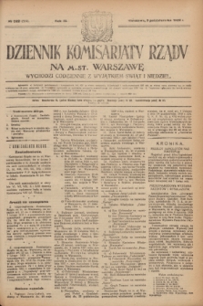 Dziennik Komisarjatu Rządu na M. St. Warszawę.R.3, № 222 (3 października 1922) = № 554