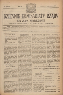 Dziennik Komisarjatu Rządu na M. St. Warszawę.R.3, № 226 (7 października 1922) = № 558