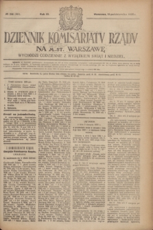 Dziennik Komisarjatu Rządu na M. St. Warszawę.R.3, № 231 (13 października 1922) = № 563